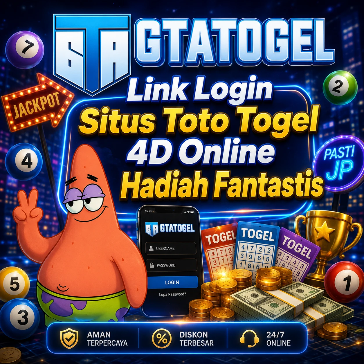 GTATOGEL : Link Login Situs Toto Togel 4D Online Hadiah Fantastis